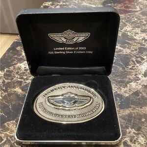 Harley-Davidson Silver and Black Limited Edition Belt Buckle